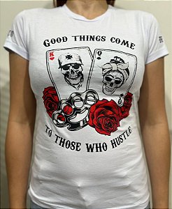 Baby look Cartas - Branca