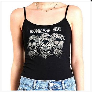 Regata 3 Caveiras - Lokas Mc Preta