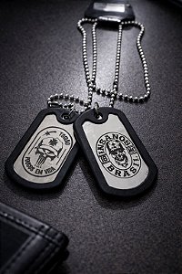 Colar Tag Insanos Mc Caveiras - 30 cm
