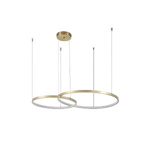 Pendente Led Daire 49W 3000K Dourado Fosco