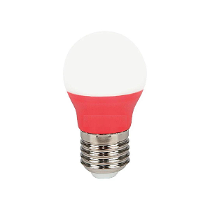 Lâmpada Bolinha LED Bivolt 3W Vermelha