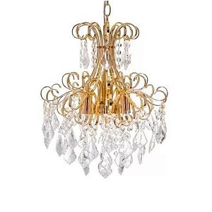 Lustre Malipiero 4 Lâmpadas Dourado Tupiara