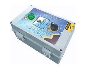 QUADRO DE COMANDO PARA BOMBA DE POÇO, ACIONAMENTO POR CHAVE BOIA 220V MONOFASICO