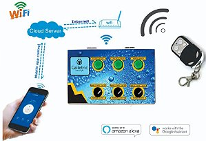 AUTOMAÇÃO PARA PISCINA ACIONAMENTO WI-FI APP, BOMBA AQUECEDOR E ILUMINAÇÃO RGB