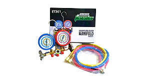 Manifold  R410a R22 R404a R507 Ar Condicionado 3 Mangueiras 90cm 5/16 - ET361
