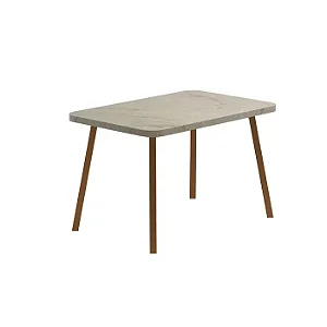Mesa de Jantar 4 Lug Retangular 1,2m Stellar Carraro Pet Ros Rosê