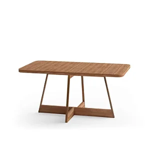Mesa de Jantar Átria Retangular 6 Lugares 160x90cm Nogal Fre Cor:nogal com Freijó e Rosê Freijó