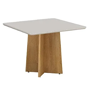 Mesa de Jantar Jade 90cm Cinamomo Off White - Valdemóveis Cinamomo Off White