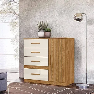 Cômoda Sapateira com 4 Gavetas 1 Porta Vênus Moval