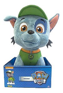 Pelúcia Rocky Patrulha Canina 30cm Paw Patrol