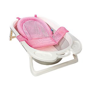 Rede De Proteção Buba Banheira Bebê Apoio Segurança - Rosa