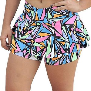 short saia academia plus size