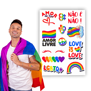 Tatuagem Temporária | Orgulho LGBTQ+ | Love is Love