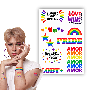 Tatuagem Temporária | Orgulho LGBTQ+ | Love Wins