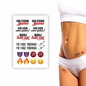 Tatuagem Temporária Íntima SEXY Depilação - Tatuagens Temporárias