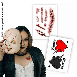 Tatuagem Temporária Banca Halloween | Chucky