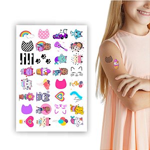 Tatuagem Temporária Infantil Gatinhos | Kit Festa 32-073