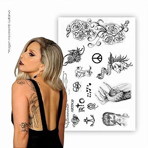 Tatuagem Temporária | Fantasia Cosplay | Lady Gaga