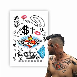 Tatuagem Temporária | Fantasia Cosplay | Mc Do Funk