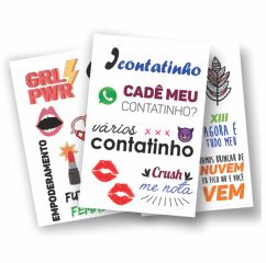 ATACADO | Tatuagem Temporária | 25 Cartelas de carnaval 10x15cm