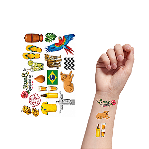 Tatuagem Temporária Torcida Copa do Mundo Futebol | BrasilCore