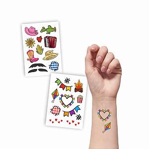 Tatuagem Temporária Infantil Festa Junina | Moda Caipira
