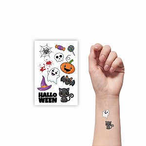 Tatuagem Temporária Infantil Banca Mini Halloween