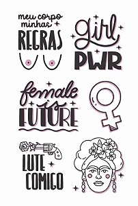 Tatuagem Temporária | Cartela Girl Power | Feminista