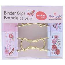 Binder Clip Borboletas  - Molin