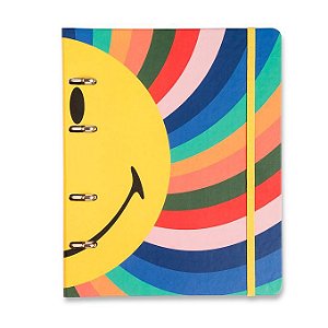 Caderno Criativo Organizador Argolado Smiley Pautado 17x24 Sol - Cicero