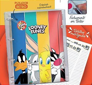 Caderno Argolado  Universitário Looney Tunes