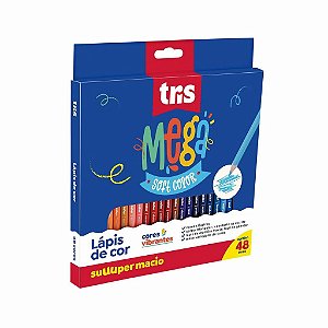 Lápis de Cor Mega Soft Color 48 Cores- Tris
