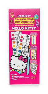 Bloco de Colorir com Aquarela Hello Kitty- Leo&Leo