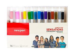Caneta Esferográfica Gel Sensations ( 16 cores) New Pen