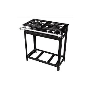 FOGÃO INDUSTRIAL 2 BOCAS 30X30 SEM FORNO (BAIXA PRESSÃO)