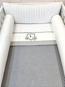 Kit Berço misto 7 peças algodão e tricot