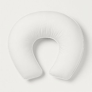 Almofada de Amamentação 400 fios, branca com rolote branco