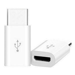 Adaptador Micro USB para USB Tipo C 3.1 Macho Branco