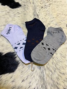 Meia Soquete Unissex 40–46 Cores Sortidas
