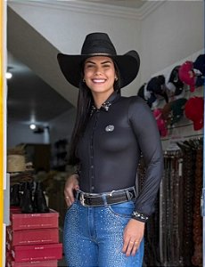 Chapéu Bangora Rodeo Cross Aba 12 Preto