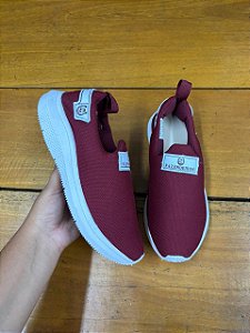 Tênis Calce Fácil Adulto Bordô Fazendeiros