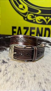 Cinto Americano em Couro Legítimo - Chocolate 102