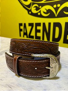 Cinto Americano em Couro Legítimo - pinhão 108