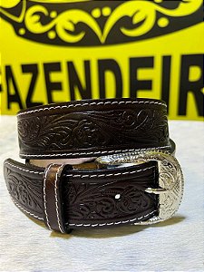 Cinto Americano em Couro Legítimo - Café 110
