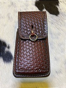 Bainha de Couro Legítimo para Celular - Lisa