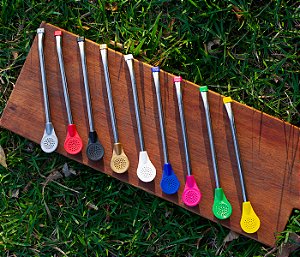 Bomba para Tereré Inox com Bojo em Polipropileno