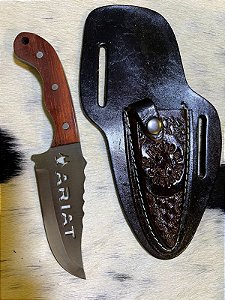 Faca Campeira Grande com Bainha de Couro FC01