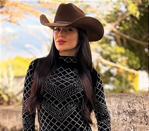 Chapéu Country Aveludado Mundial - Marrom