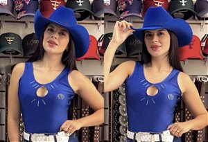 Chapéu Country Aveludado Mundial - Azul