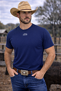Camiseta Masculina 4x4 Basic Azul Marine